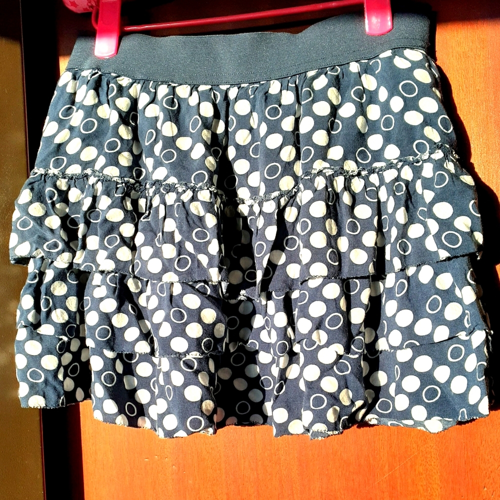 Aeropostale Blue & Cream Skater Skirt Size XS